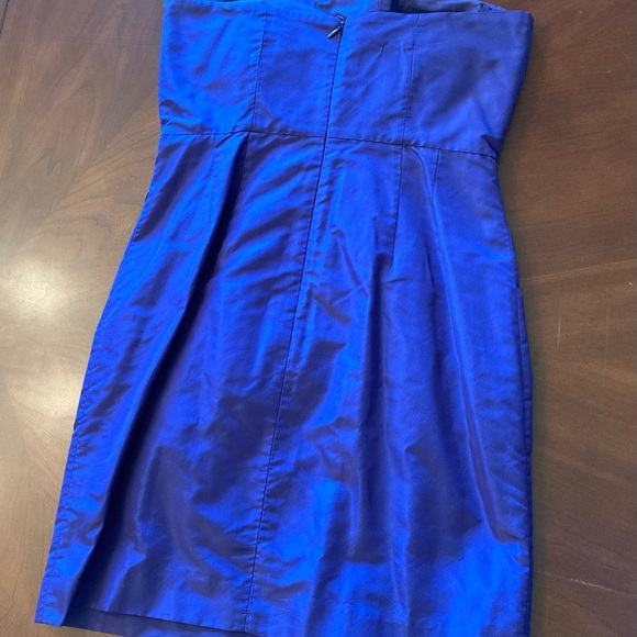 J. Crew Blue Ruched Strapless Cocktail Dress - Picture 10 of 10